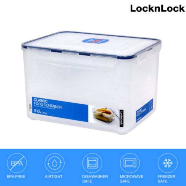 LocknLock Classic Food Container (HPL838 Rectangle with Drain Tray - 9.0L / 304oz)