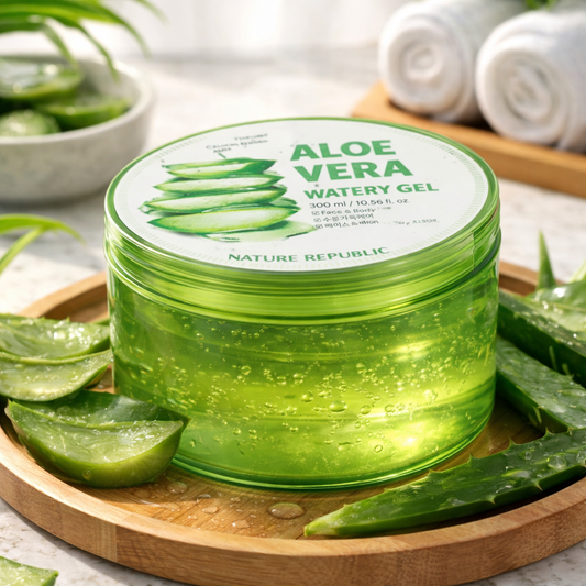 Nature Republic - Mild & Moisture ALOE VERA WATERY GEL (300 ml / 10.56 fl. oz) - Made in Korea