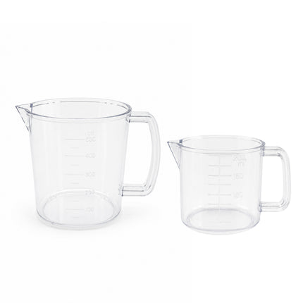 Snazzy Compact Acrylic Measuring Cup – Clear Measuring Pitcher, Microwave & Dishwasher Safe (2 Sizes) - Made in Korea