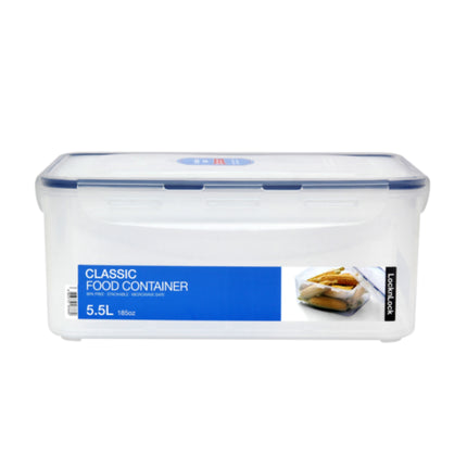 LocknLock Classic Food Container (HPL836 Rectangle with Drain Tray - 5.5L / 185oz)