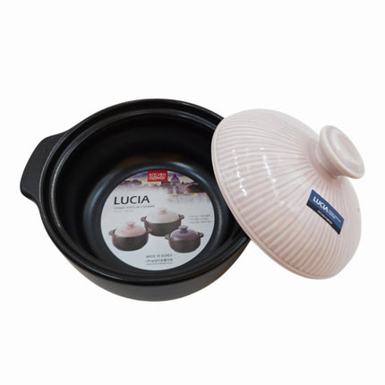 Kitchen Flower Lucia Ceramic Porcelain Cookware Hot Pot & Lid (3 Sizes) – Made in Korea