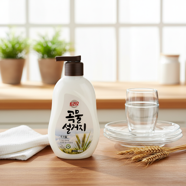 Trio's Natural Wheat Grain Dishwashing Detergent - Made in Korea