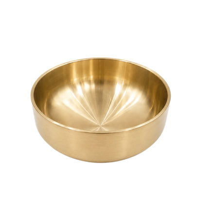 Traditional Korean Gold Titanium-Coated Stainless Steel Serving Bowl – Double-Wall Vacuum Insulated – 2 Sizes (4.1" or 5.5")
