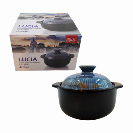 Kitchen Flower Lucia Ceramic Porcelain Cookware Hot Pot & Lid (3 Sizes) – Made in Korea