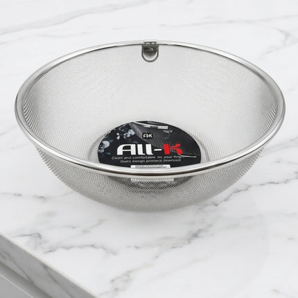 ALL-K Premium Stainless Steel Fine Durable Mesh Colander Basket – 5 Sizes - Made in Korea