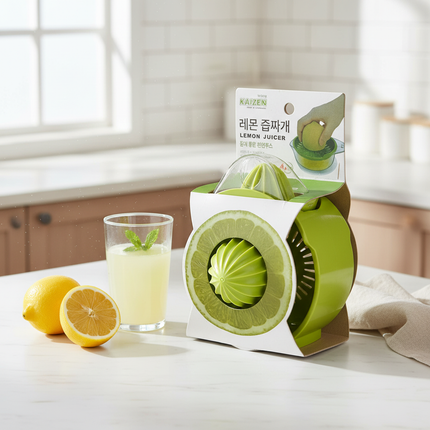 Manual Hand-Powered Lemon/Citrus Juicer W/ Detachable Juice Collecting Container