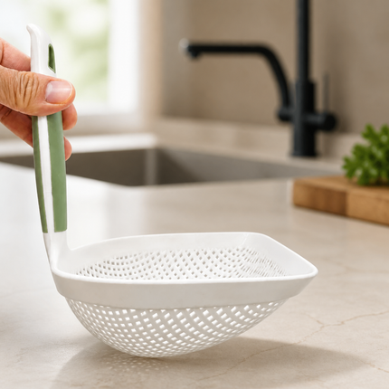 Deulgukhwa Multi-Purpose Handheld Scoop Colander Strainer - Made in Korea