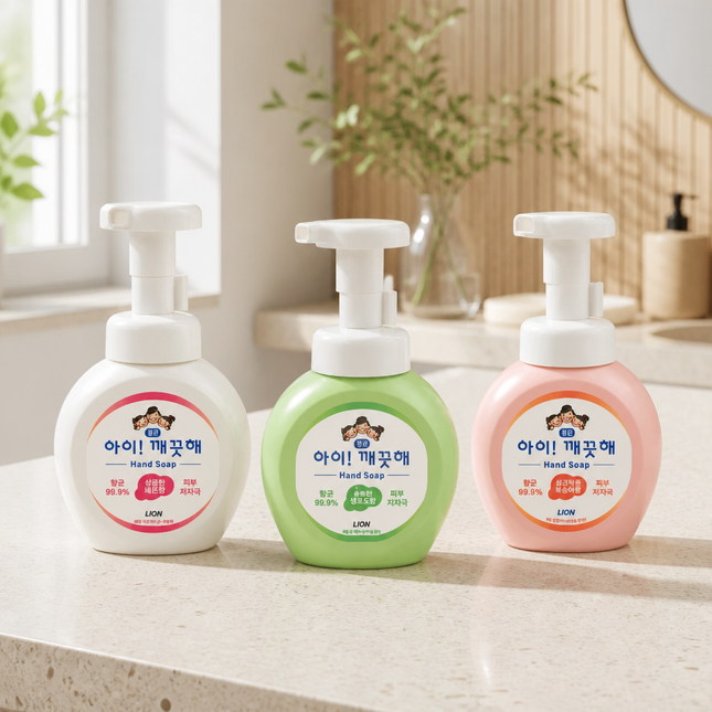 Lion "Oh! So Clean" Antibacterial Foaming Hand Soap – 250 mL – 3 Scents – Made in Korea
