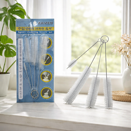 Kaizen Spout Cleaning Brush Set (4 pcs) - Mini, Small, Medium & Large Bottle Brushes
