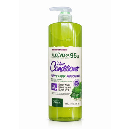White Organia Good Nature 95% Aloe Vera Hair Conditioner (500g / 16.9 fl oz Pump) – Made in Korea
