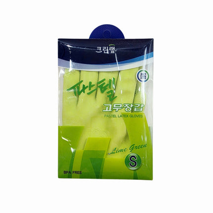 "Pastel" Rubber Latex Dishwashing Gloves by "Clean Wrap" - 3 Sizes (S/M/L) - BPA Free - Made in Vietnam