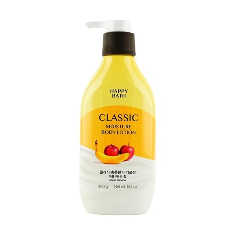 Happy Bath Classic "Moisture" Body Lotion (Apple Banana Scent) - 400g / 14.1oz - Made in Korea