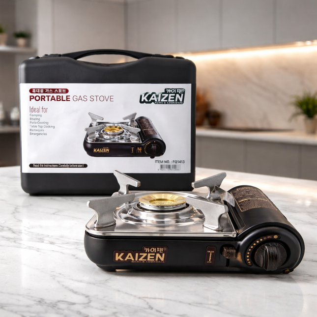 Kaizen Portable Butane Gas Stove – 6,700 BTU – ETL Certified Tabletop Burner