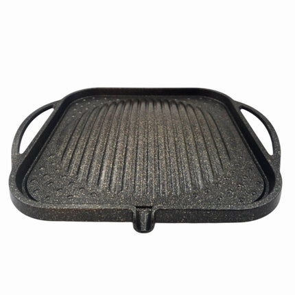 Kitchen Flower Cerastone Gold Marble Korean Grill Pan 30 x 30cm (11.8" x 11.8") - 4-Layer Nonstick Coating - Made in Korea