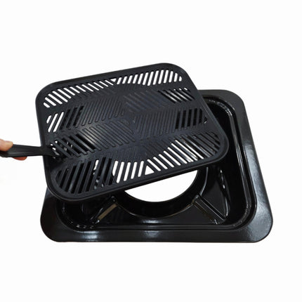 JoyLife Square Multi-Grill BBQ Pan Set 36 x 30cm (14.2" x 11.8") - Water-Channel Smokeless Grill with Lifting Tool - Made in Korea