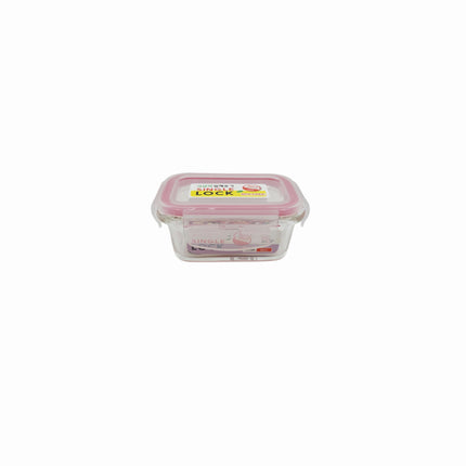 KBIG STORE Single Lock Borosilicate Glass Food Storage Container (5 Sizes) – BPA Free – Oven & Microwave Safe