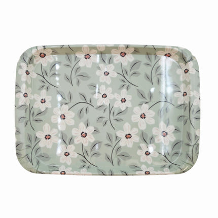 Floral Daisy Melamine Serving Tray - Rectangular Serving Trays - 3 Sizes (Small, Medium, Large)