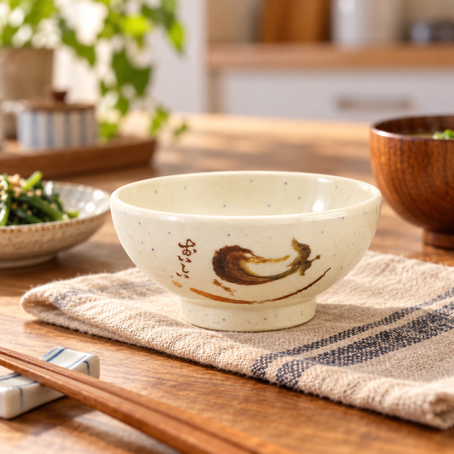 Traditional Eggplant Motif Melamine Footed Sauce Dish - 3.5 in - Made in Taiwan