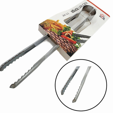 KBig Store Stainless Steel Kitchen Tongs - 4 Sizes (7.9", 9.8", 11.8", or 15.7")