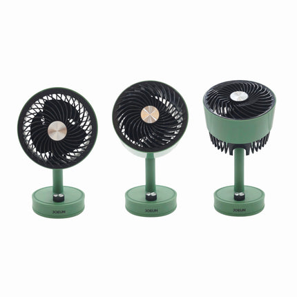 JOEUN Rechargeable Desktop Fan (2 Colors: Green / White) – 90° Adjustable Tilt – Portable USB Cooling Fan