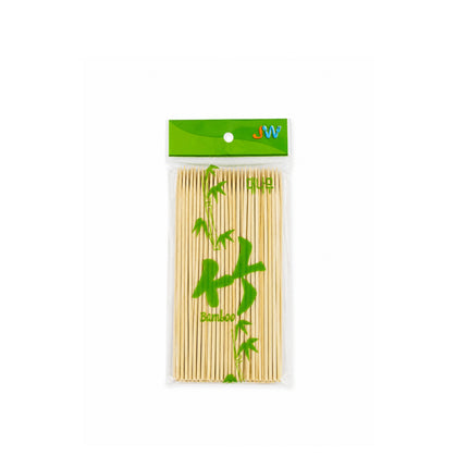 JW Round Bamboo Skewers – Natural Bamboo BBQ & Grilling Skewers, Approx. 100 Pieces per Pack (4 Length Options)
