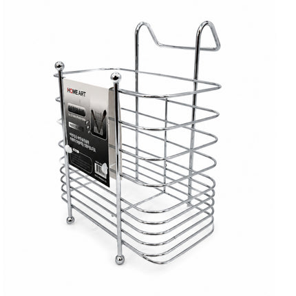 Home Art Stainless Steel Wire Utensil Holder - Countertop or Dish Rack Use