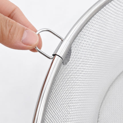 ALL-K Premium Stainless Steel Fine Mesh Drying Tray & Colander Basket (Chaeban) – 2 Sizes (15.75" or 17.75") – Made in Korea