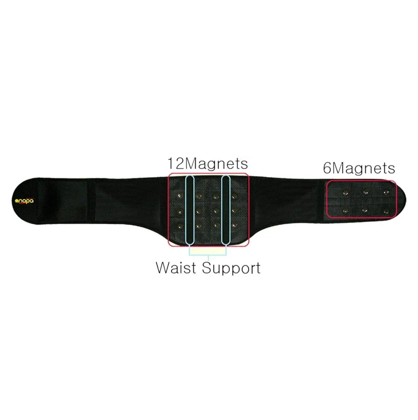 Anapa Magnetic Acupressure Back Pain Relief Waist Support Belt/Strap - Made in Korea