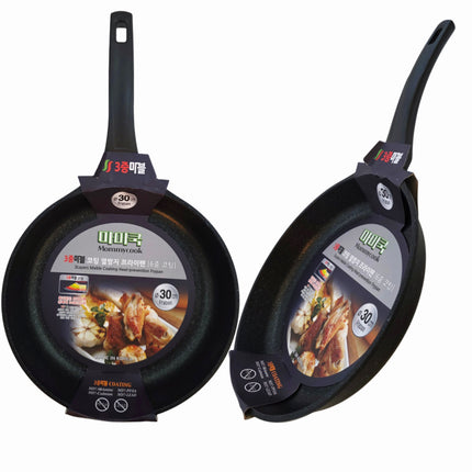 Mommycook 6-Layer Marble Coating Frying Pan with Heat-Resistant Handle (4 Sizes) - Made in Korea