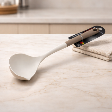 Home Art Silicone Ladle (13.4 in) – Heat-Resistant Kitchen Soup Ladle - Built-In Pouring Lip