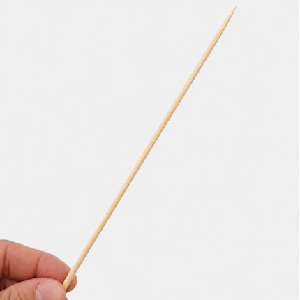 JW Round Bamboo Skewers – Natural Bamboo BBQ & Grilling Skewers, Approx. 100 Pieces per Pack (4 Length Options)