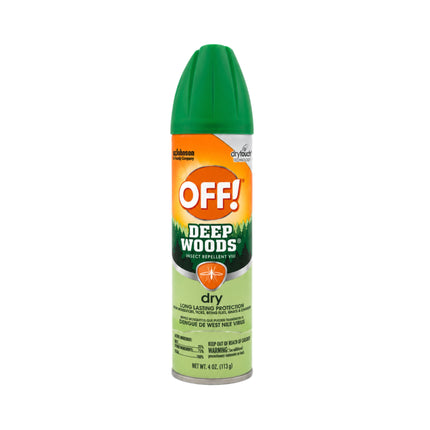 OFF! Deep Woods Dry Insect Repellent Spray, 4 oz (113g) - 25% DEET Mosquito & Tick Protection