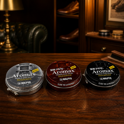 Malpyo Aromax Premium Shoe Polish – Floral Scent – Black, Brown or Neutral – Made in Korea