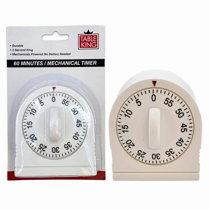 Table King 60-Minute Mechanical Kitchen Timer - Manual Wind Cooking Timer