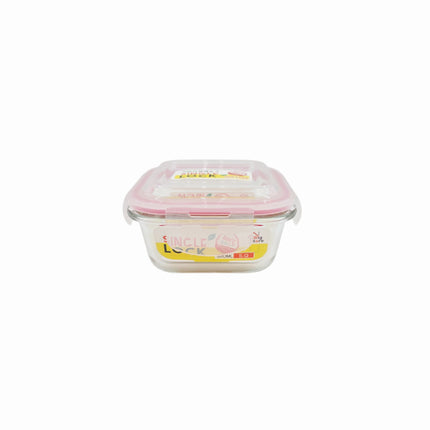 KBIG STORE Single Lock Square Borosilicate Glass Food Storage Container (3 Sizes) – BPA Free – Oven & Microwave Safe
