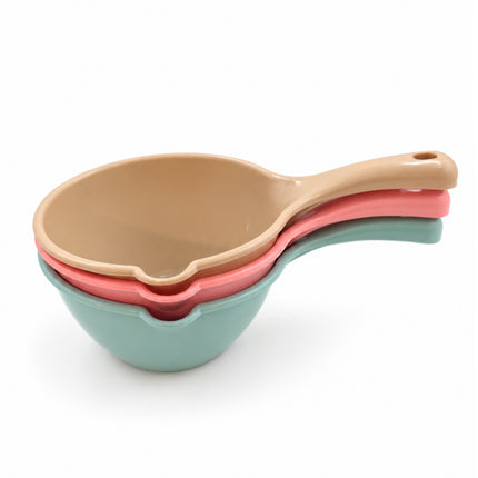 Plastic Water Ladle & Scoop with Pour Spout - 3 Colors