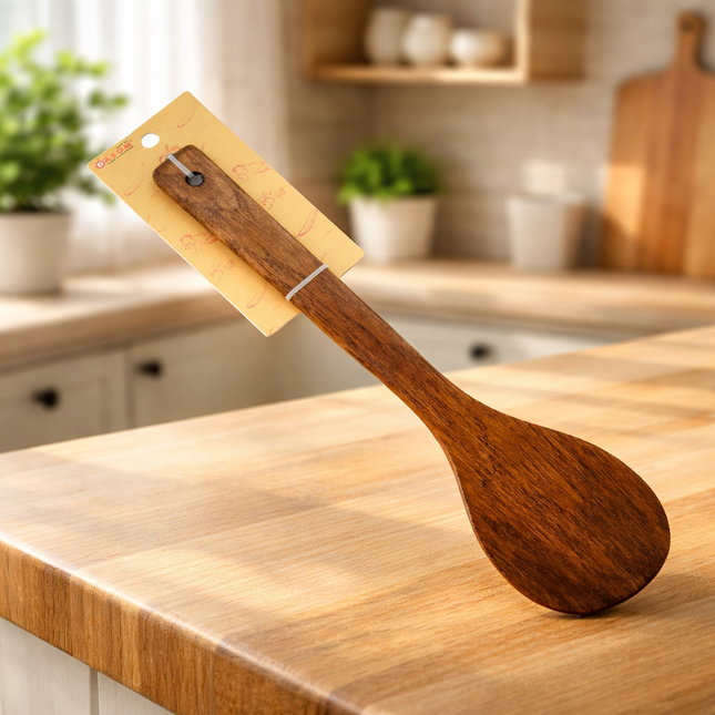 Dasom Natural Wooden Paddle Spatula – Extra Long 15.4” Stirring Spoon