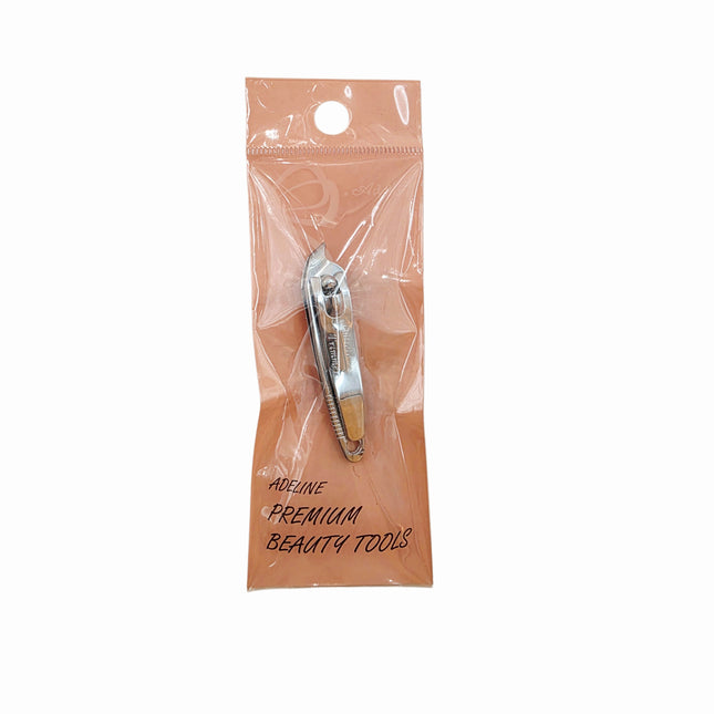 "Adeline" Premium Angled-Edge Cuticle & Nail Trimmer - Stainless Steel - Made in Korea