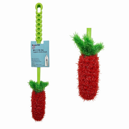 Home Art Hygienic Bottle Brush (2 Designs) - 12" Long Narrow Neck Cleaning Brush