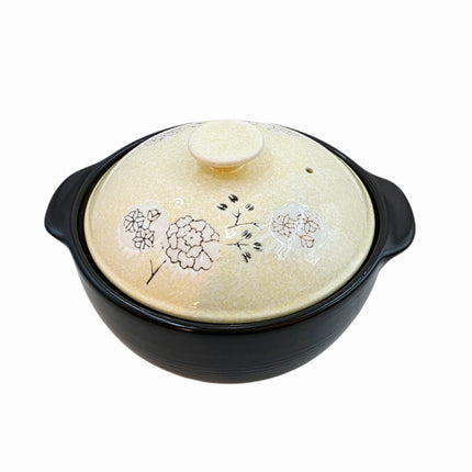 Korean Floral Earthenware Ceramic Stew Pot (3 Sizes) Heat-Resistant – Made in Korea