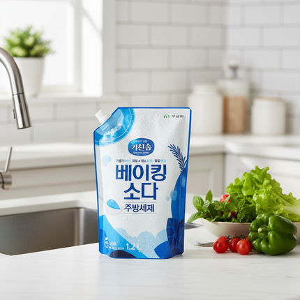 Natural Baking Soda Kitchen Dish Soap (1.2L Refill) - Made in Korea