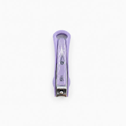 Triple Seven 777 Stainless Steel 2.5" Long Nail Clippers with Clipping Catcher Case & Nail Filer - Fingernail Cutters - 3 Colors (Pink, White or Purple) - Made in Korea