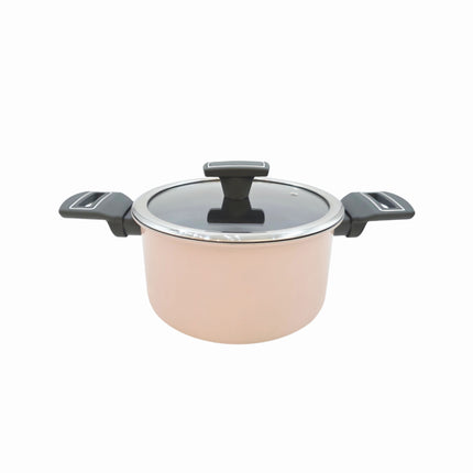 Tosco IH "Highborn" Premium Nonstick Ceramic 8" (20 cm) Stew Pot by Kaizen – Induction, Gas, Electric, Halogen & Hot Plate Ready – Made in Korea