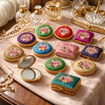 Traditional Korean Embroidered Hanbok Bag & Accessories – 6-Piece Gift Set (Made in Korea)