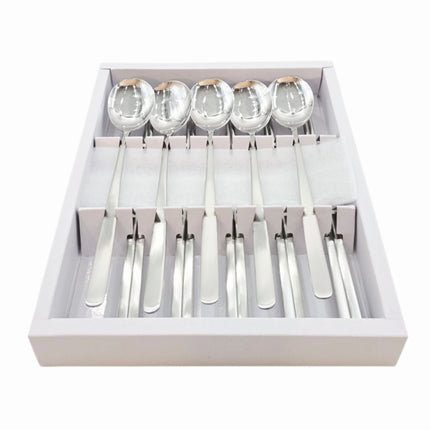 Golden Bell Korean 18/10 Stainless Steel Spoon & Chopsticks Set (5 Person Set) - Classic Plain Design - Made in Korea