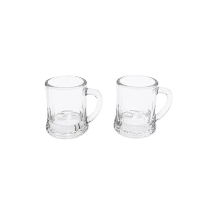 Dasom Handled Shot Glasses, 2-Piece Set - Mini Shot Glass Mugs - Soju Shot Glasses