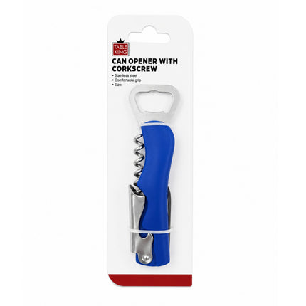 TABLE KING Multi-Function Can Opener with Corkscrew, Bottle Opener & Folding Knife – 5.4 in. (13.7 cm)