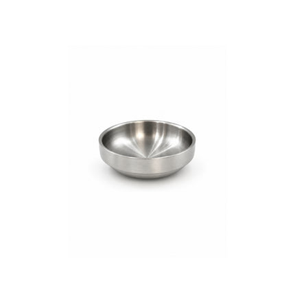 Double-Walled Brushed Stainless Steel Korean Banchan & Kimchi Side Dish / Sauce Dish Plate – 4 Sizes