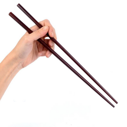 Extra-Long, Durable Dark Hardwood Cooking Chopsticks (1 Pair, 17 inches long)