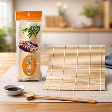 Home Art Bamboo Sushi Gimbap Rolling Mat - 9.45 x 9.45 Inches